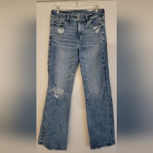 American Eagle Hi-Rise Artist Flare Distressed Jean